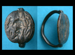 Ring, Roman, Men\'s, with Deity intaglio, ca. 1st Cent